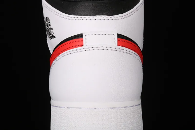 All categories Air Jordan Jordan series basketball shoes Air Jordan 1 Mid G version pure original Air Jordan 1 Mid AJ1 Joe 1 black and white red hook Zhongbang basketball shoes 554725-075